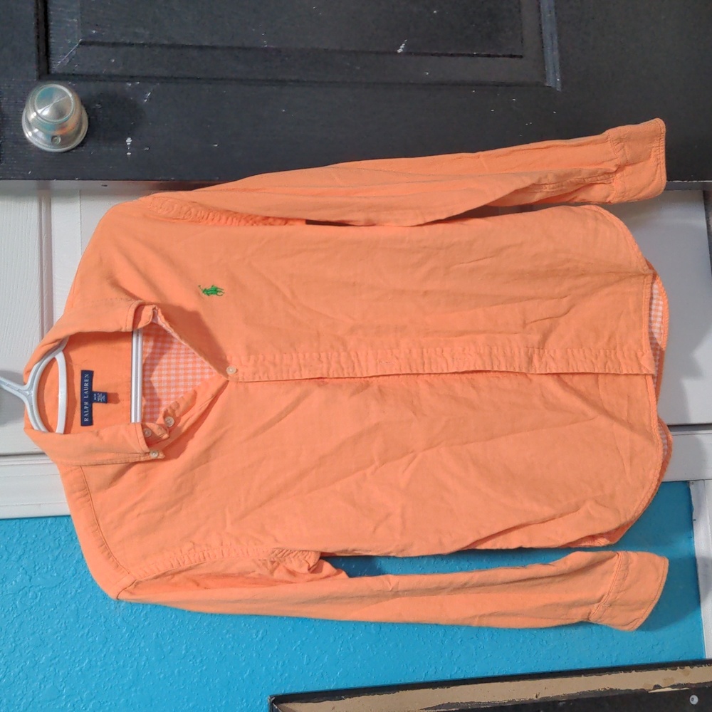 Ralph Lauren Orange Button-Up Shirt